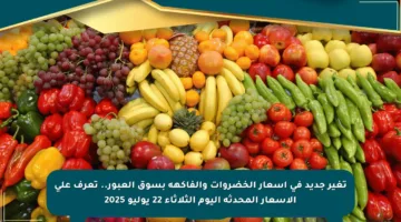 تغير جديد في أسعار الخضروات والفاكهة بسوق العبور.. تعرف على الأسعار المحدثة اليوم الثلاثاء 22 يوليو 2025